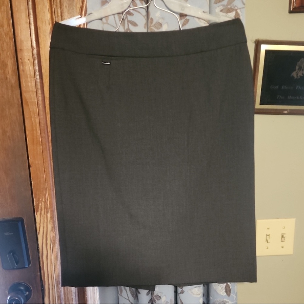 Calvin Klein Dark Gray Pencil Skirt